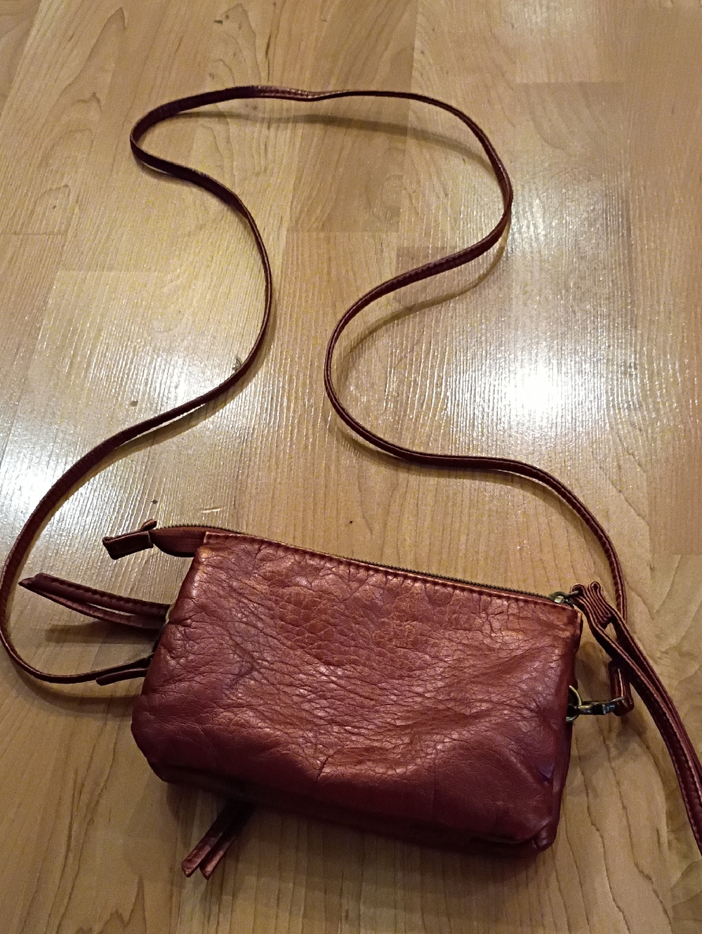 Women's Brown Leather Crossbody Bag